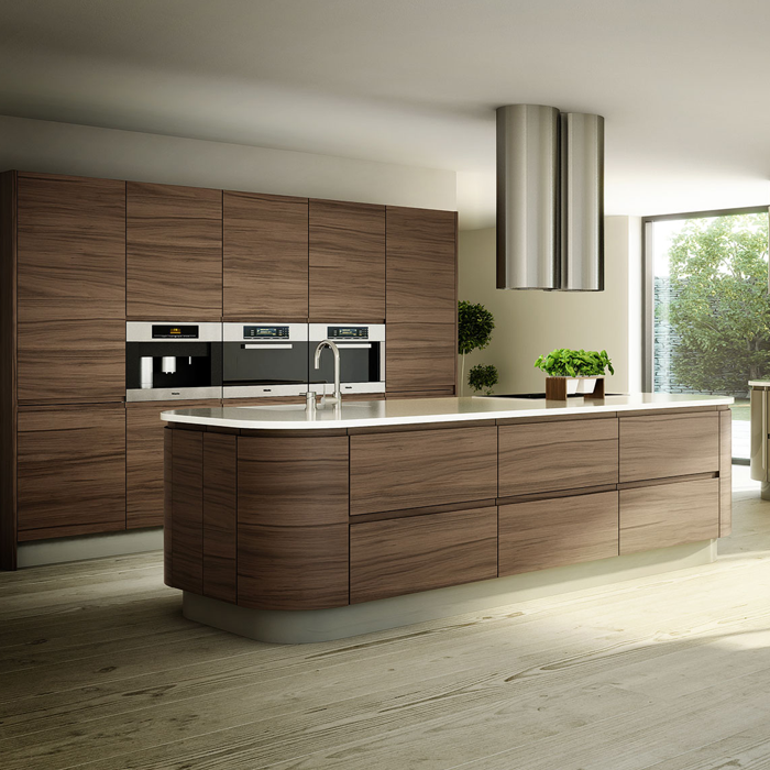 Tổng hợp các mẫu tủ bếp gỗ óc chó đẹp sang mới nhất 2017